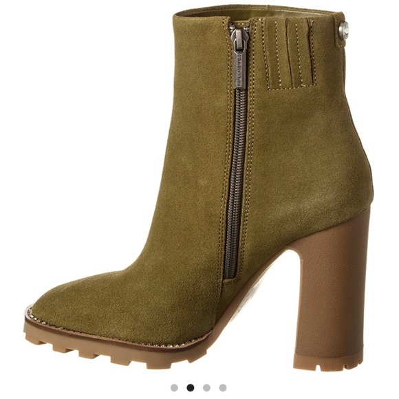 Olive suede bootie - Picture 2 of 4